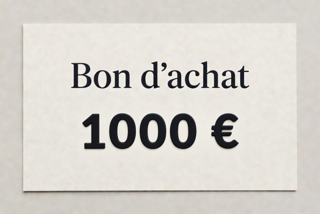 Les bon d'achat des gagnants du concours