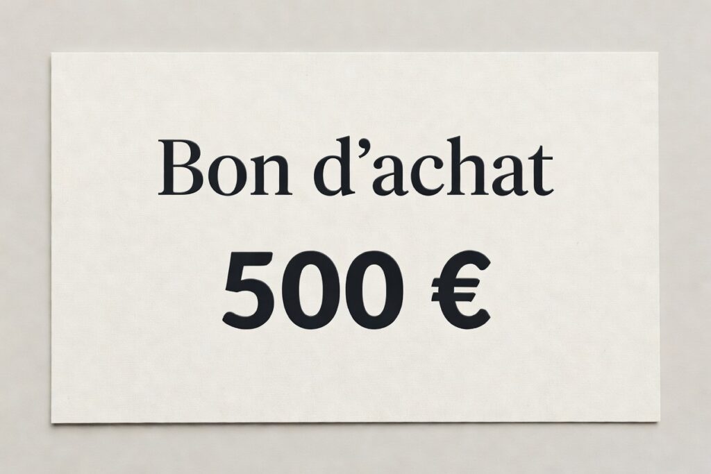 Le bon d'achat pour la seconde place du concours